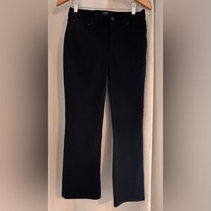 J.Crew Black Mid-Rise Flare Crop Pants